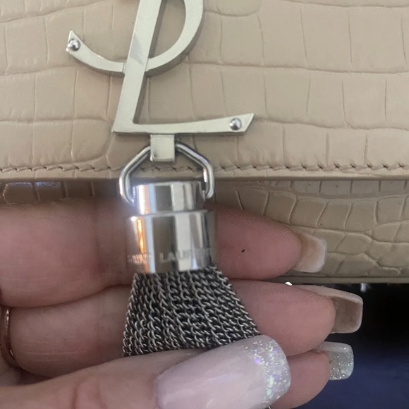 Authentic YSL small kate croc- embossed chain shoulder bag - Picture 13 of 14